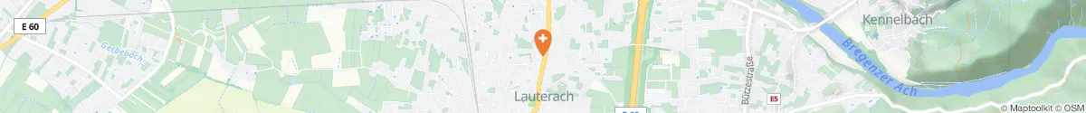 Map representation of the location for Apotheke Am Montfortplatz in 6923 Lauterach